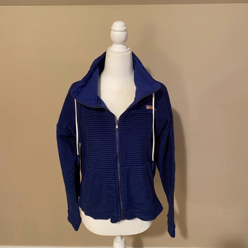 Tonal Striped Full Zip Shep Shirt